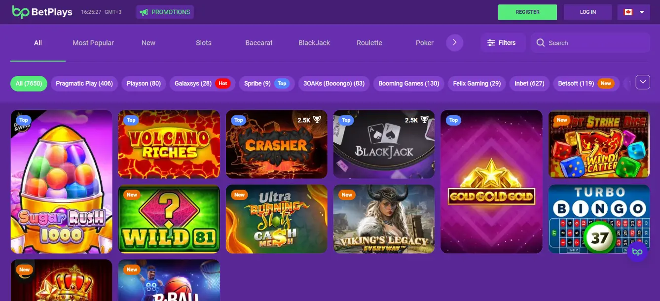 BetPlays Casino Games Collection