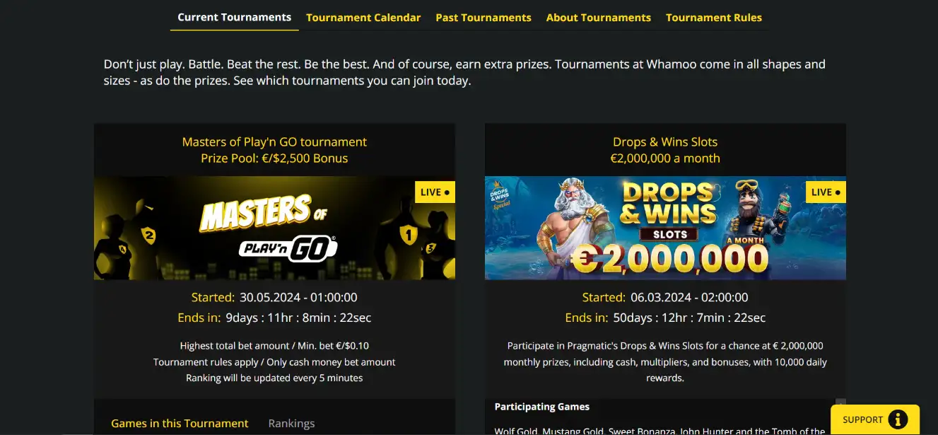 Whamoo Casino Tournaments